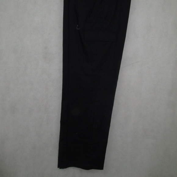 Claiborne Cargo Pants Size L Black Draw String - Picture 3 of 5